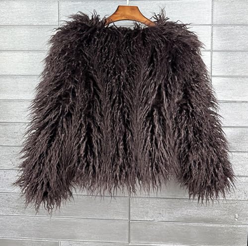 Winter Fluffy Faux Fur Coat Women's Shaggy Jacket Long Sleeve Outwear4
