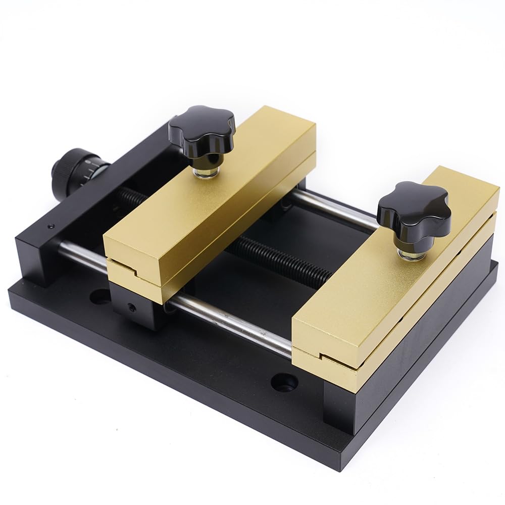 Marking Machine Fixture, 120 x 120mm Metal Sheet Cutting Holder Installation-Free Clamp Table Tinfoil Paper 4.72 * .72in Copper Brass Gold Silver Foil for