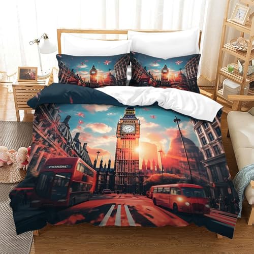 Parure de lit Londres 140x200cm pour chambre garçon dynamique