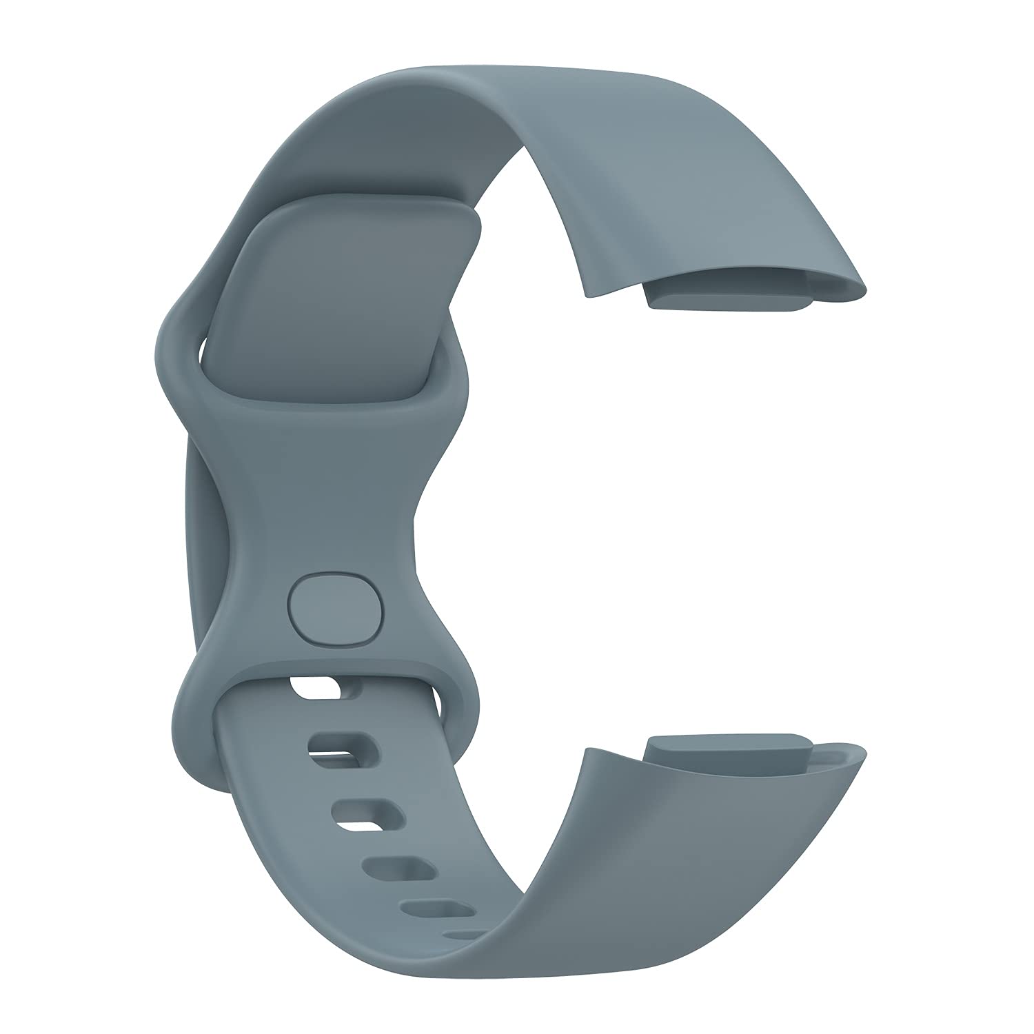 Wownadu Straps Compatible for Fitbit Charge 5 / Charge 6 Strap Men Women,Accessories Sport Silicone Replacement Wristband Steel Blue - Image 2