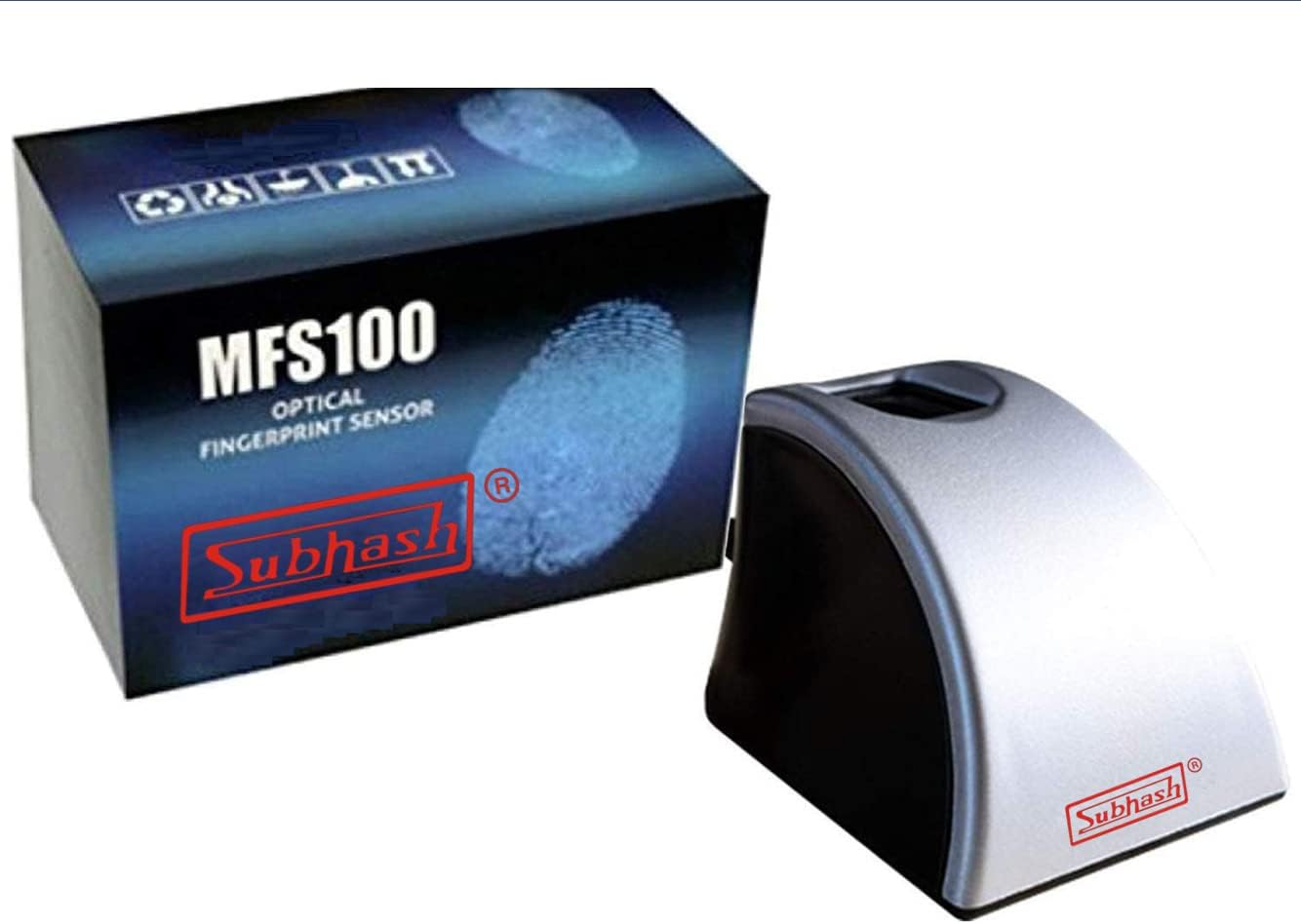 MFS100 Mantra Biometric Fingerprint Scanner SUBHASH (Grey) (Pack of 1)
