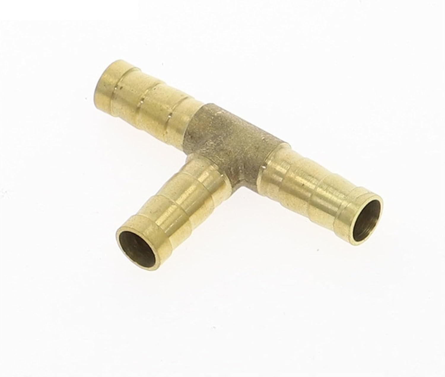 1pcs T-Shape Brass Barb Hose Fitting Tee 4mm 6mm 8mm 10mm 12mm 16mm 3 Way Hose Tube Barb Brass Barbed Coupling Connector Adapter(OD 8mm-12mm-8mm)