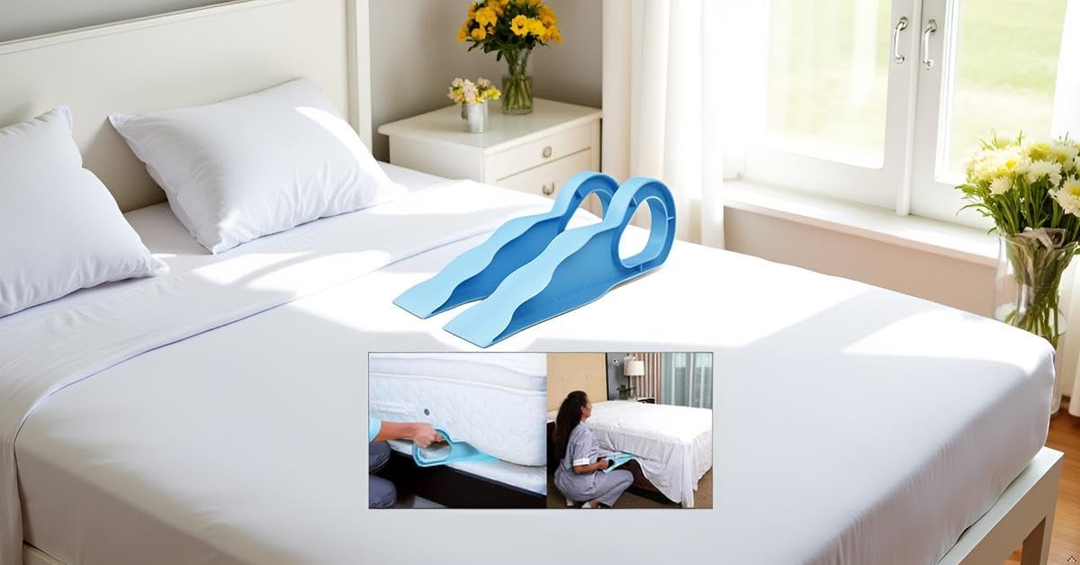 VIKINGS Plastic Mattress Lifter 2 in 1 Bedsheet Tucker Tool/Stand Bed Lifter Helps Lift and Hold Mattress Wedge Elevator Making. (Pack of 2) 2