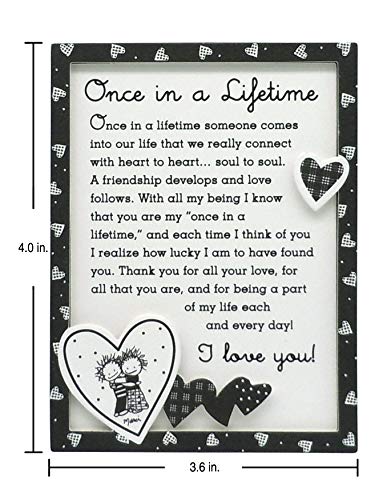 Blue Mountain Arts Miniature Easel Print With Magnet "Once In A Lifetime" 4.9 X 3.6 In., Valentine's Day, Anniversary, Birthday, Or "I Love You" Gift, By Marci And The Children Of The Inner Light #TOP2