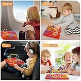 Sensorik Spielzeug Activity Board 5.7×5.7 Inch, Silikon Sensory Toys Fidget Spiel Zur Autismus, Stress, ADHD, Anxiety Spiele Play Toy Für Kinder ab 3 Jahr & Erwachsene, zum 11 Schnüren(Rot)