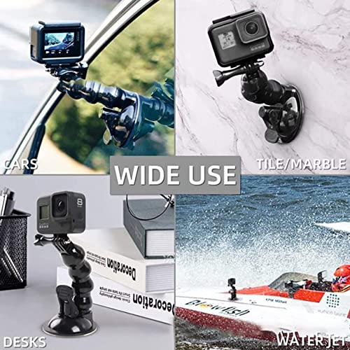 Image of DCZ Universal Phone /Action Camera Mount in Dashboard | Camera Car Windshield Suction Cup Mount | Great for Gopro Hero Xiaomi Yi, Sjcam, Vehicle Video Recorder, All Smartphone