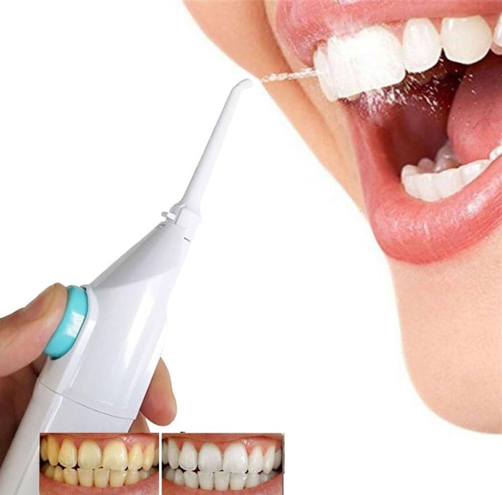 Dental Water Flosser - Electric Power Portable Teeth Cleaner, Oral Irrigator for Braces, Toothpick Machine With Water Jet (White)-image-49