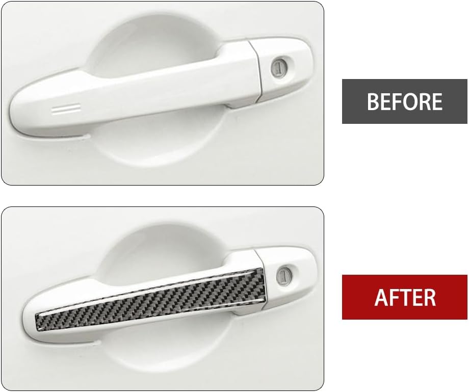 Car Accessories Fit for Toyota 86 BRZ 2016 2015 2014 2013 2012 2011 2010 Vehicle Side Door Handle Cover Trim ABS (Carbon Fiber Style) 2 PCS