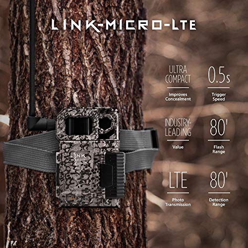 Spypoint Link-Micro-Lte Cellular Trail Camera-4 Led Infrared Flash With 80'F Detection And Motion Sensor,Ltecapable Cellular Game Camera 10Mp 0.5Sec Trigger Speed,Cell Cameras For Hunting-For Usa Only #TOP1