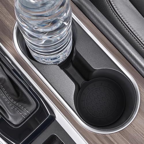 Osilly Juego 4 Posavasos de Silicona para Auto Negro miniatura 5