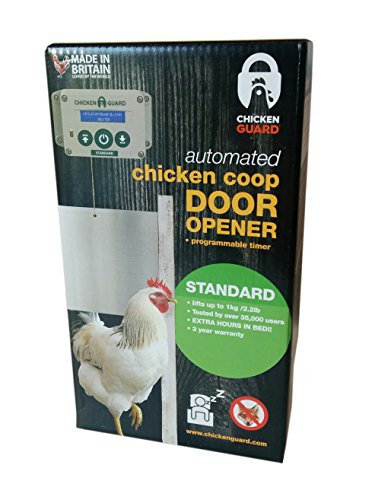ChickenGuard 'Standard' Automatic Chicken Coop Pop Door Opener & Door Kit Combo | Outdoor/Indoor Auto Door Opener, Chicken Coop Accessories