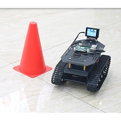K210 Vision Module & Tracked Tank Chassis(Double Layer) for Arduino Raspberry Pi Jetson Nano ESP32, Touch Control AI Camera, Suspension Shock Absorption Chassis Car Robotic Moving Platform DIY Maker