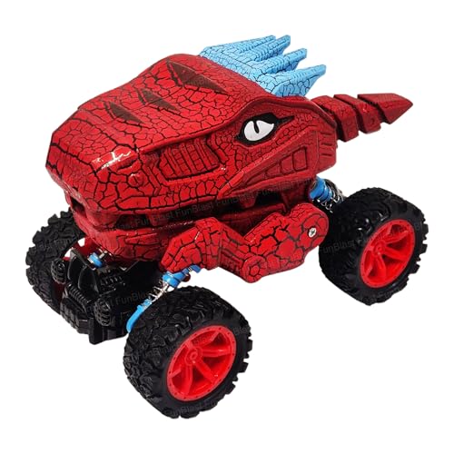 Image of FunBlast Rock Crawler Toy for Kids - 4X4 Big Wheel Drive Push & Go Dinosaur Car Toy, Monster Truck Toys for Kids for 3+ Years Toddlers, Boys, Girls (Red)