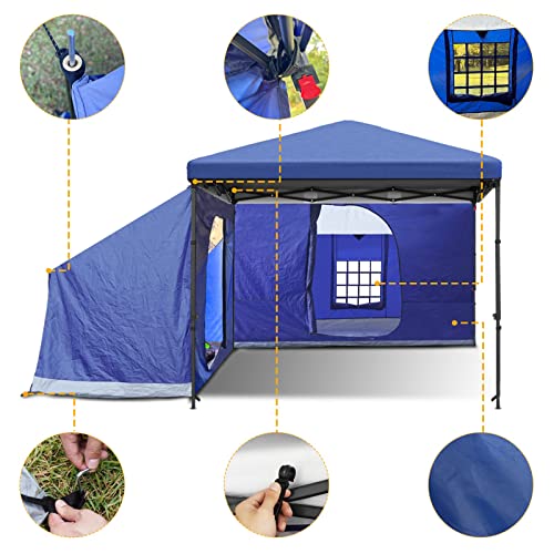 Image of KAMPKEEPER Side Tent,1 /2 Person Camping Tent for 10' x 10' Pop Up Canopy