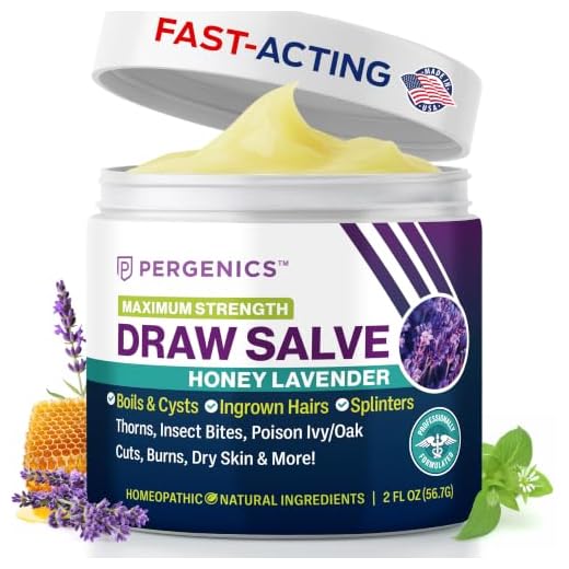 Drawing Salve Ointment, 2 oz, for Boil Treatment, Draw Salve for Splinters, Bee Stings, Cyst, Anti Itch Cream, Poison Ivy Oak Relief