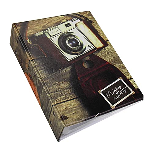 Álbum de Fotos Retrô Câmera p/ 500 Fotos 10x15 + Adesivo