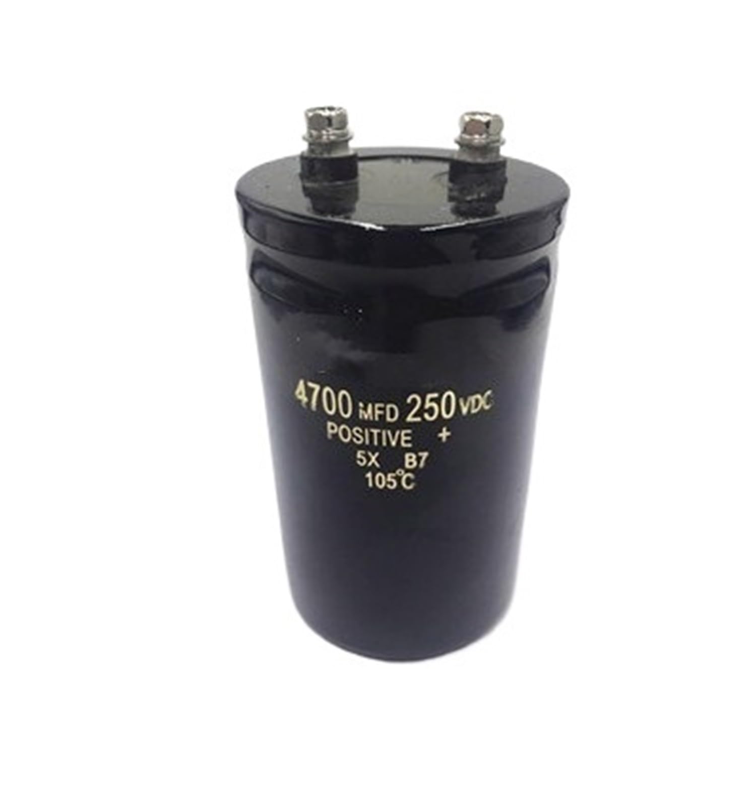 Condensador de 4700 UF y 250 V soluciona caídas de tensión con su cuerpo de 50 x 105 mm