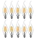 Produktbild MENTA E14 LED Kerzenform 6W ersetzt 60 Watt Warmweiß 2700K E14 Filament Fadenlampe C35 E14 Kerze LED Lampe 220-240V AC 600lm 360° Abstrahlwinkel Nicht Dimmbar 10er-Pack