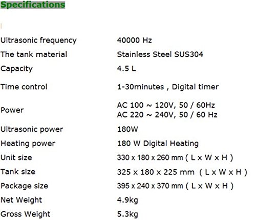Acero inoxidable GOWE 4.5L equipamiento médico sellado piezas PCB limpiador Digital por ultrasonidos 220 V/110 V con cesta