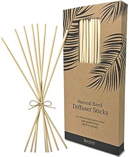 Smiths® Reed Diffuser Sticks (120 Pack) | 24cm (L) X 4mm (D) | Eco Friendly Rattan Sticks | Handpicked & Inspected | Ethically Sourced | No Chemicals or Dyes | Natural & Safe