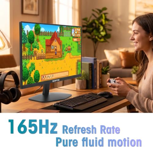 Image of New! Sceptre 24-inch Prime Gaming Monitor DisplayPort x2 165Hz HDMI x2 165Hz Build-in Speakers, Machine Black 2027 (E248B-FW165T Series)