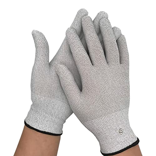 Estimuladores nerviosos, 1 par de Fibra de Plata conductora Compatible con Dolor artrítico, Deporte, posoperatorio y más (Color: Gris)