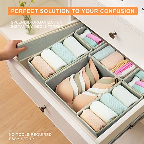 Drawer Organizer Clothes, Baby Kids Clothes Drawer Organizer, Foldable Cloth Storage Box Closet Dresser Drawer Divider Organizer Basket Bins For Clothes, Pants, Underwear, Socks, Bras, Hats And Ties #TOP1