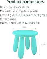 Vista 2 de Taburetes para niños, taburetes de aprendizaje de jardín de infantes, taburete de tocador para niños, taburetes ligeros de plástico son duraderos
