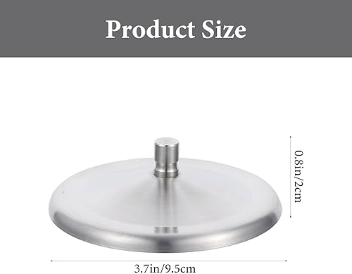 Miniatura 4 de DOITOOL 5 fundas para tazas de acero inoxidable para bebidas, tapa universal para tazas, tapas de café de acero inoxidable para tazas de 3.7 pulgadas