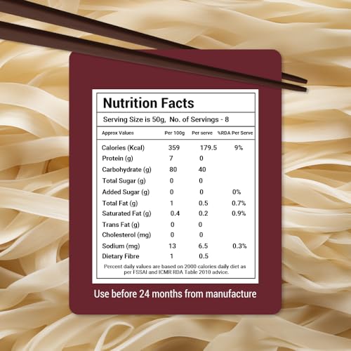 Image of Moi Soi Thai Rice Stick Noodles - Made with Thai Rice |Naturally Gluten Free | Cholesterol Free | 400gms