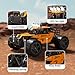 Remote Control Car Monster Truck Toys 1:16 Scale RC Car For Boys 2.4GHz High Speed 20 km/h With LED Headlights,Rechargeable RC Cars Gifts for Boys 4-7 8-12 Christmas, Beginner, Kids 6-12+(Orange)