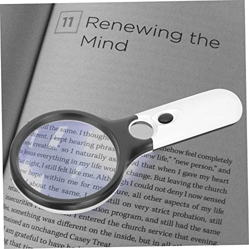 OSALADI 3Pcs Lupa Luz LED Lupa De Página Lupa Recarregável Óculos Lupas Com Lupa De Leitura Leve Lup