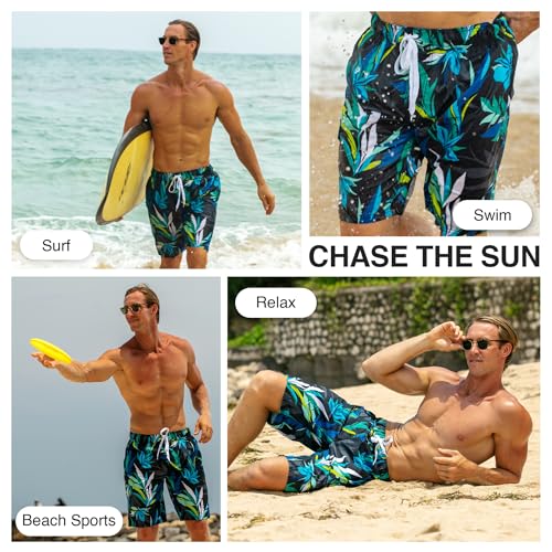 Image of Kanu Surf Men's Big Viper Extended Size Stripe Swim Trunk