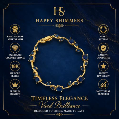 Image of 18K Gold Plated Stylish Chain Bracelet for Women & Girls | Trendy Unique Diamond Tennis Charm Link Tulip Everyday Instagram Viral Jewellery