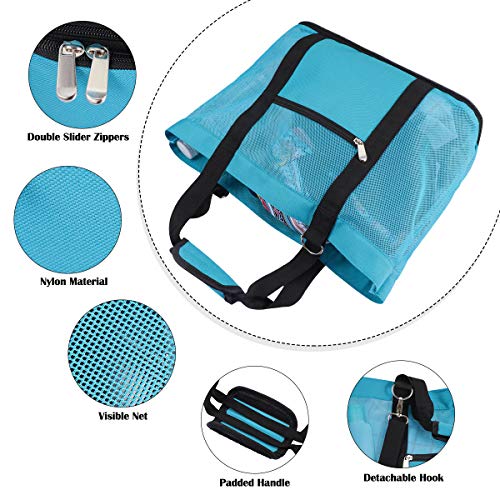 Tendycoco Bolsa de viagem portátil de malha grande capacidade 2 em 1 bolsa de piscina para praia