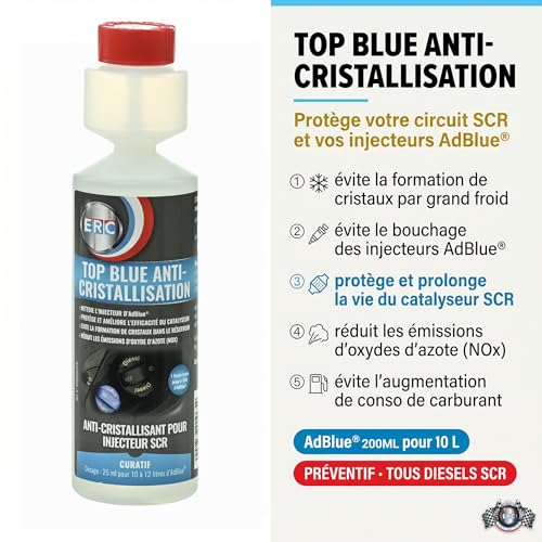 ERC | Top Blue Anti-Cristallisation Additif AdBlue | Protège Circuit SCR et Injecteurs | Réduit Émissions NOx | Diesel Euro 6 | 250 ml – vue 2
