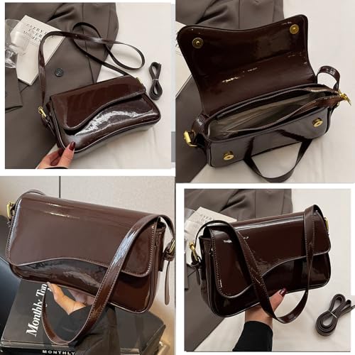 Image of Small Shoulder Bag for women,Crossbody Purses,Leather Tote Handbag Clutch Hobo Purse,with Zipper Closure for Women