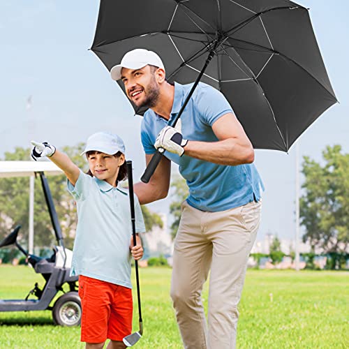 Obemisk Extra Large Golf Umbrella, 62/68 Inch Automatic Open Travel Rain Umbrella With Windproof Water Resistant Double Canopy, Uv Protection Umbrellas For 2-3 Men #TOP6