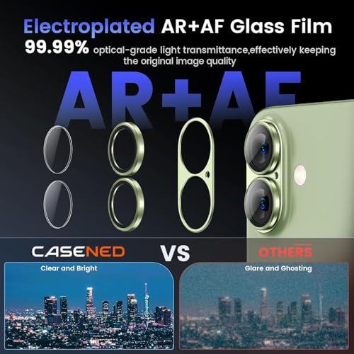 Image of Camera Lens Protector Tempered Glass for iPhone 17 - Alloy Metal Cover with Tempered Glass - Scratch Resistant, Easy Installation