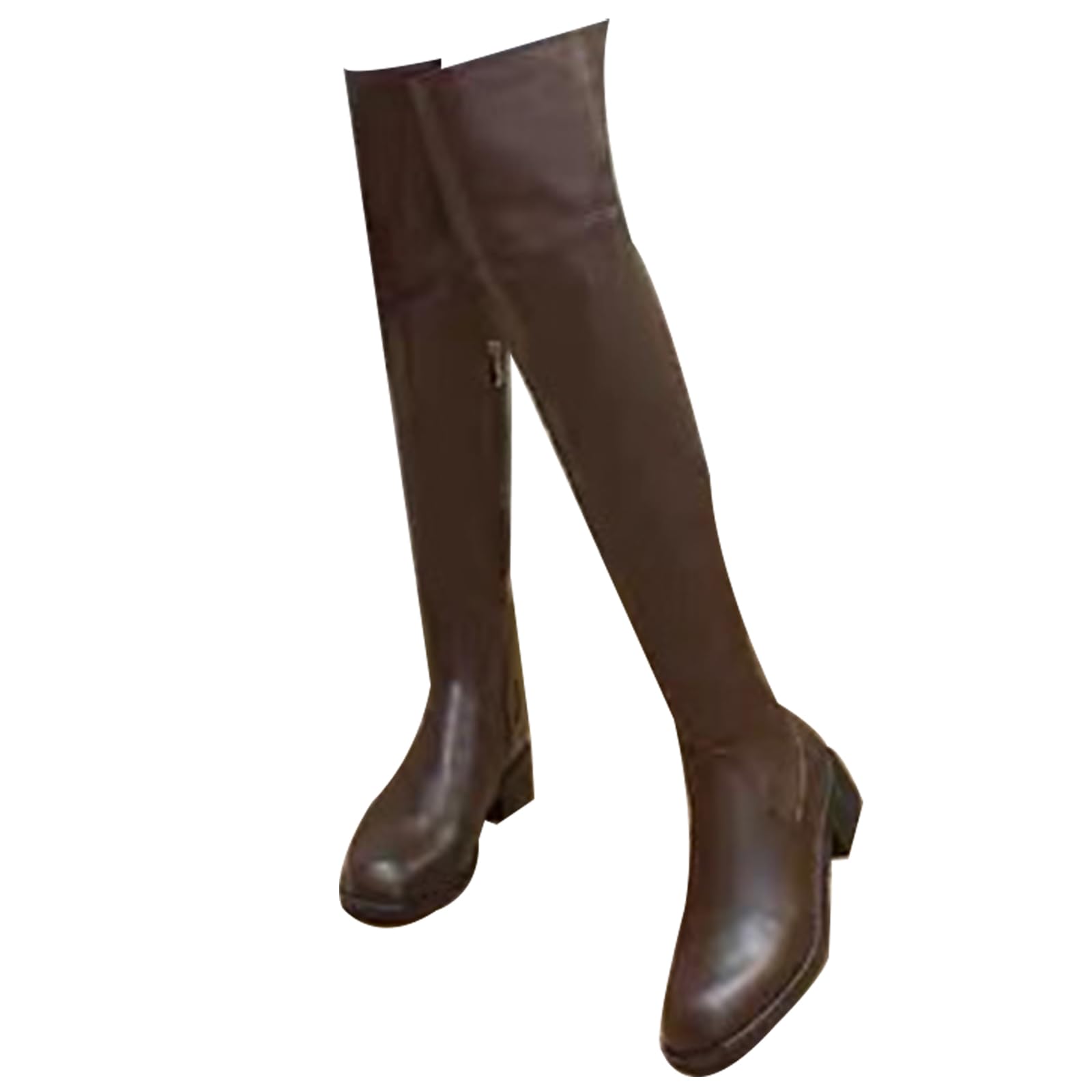 Botas De Equitación Ecuestre (35-40), Botas Altas Ecuestres, Cremallera Lateral/Tacón Medio (3-5 Cm), Suela De Goma/Antideslizante, Sobre La Rodilla, Para Primavera Otoño,39,Brown