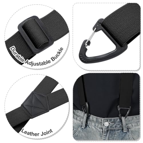 Image of Sintege 4 Pcs X Back Hidden Suspenders 1.5 Inch Heavy Duty Hiking Suspenders for Men Adjustable Under Clothing Invisible Belt