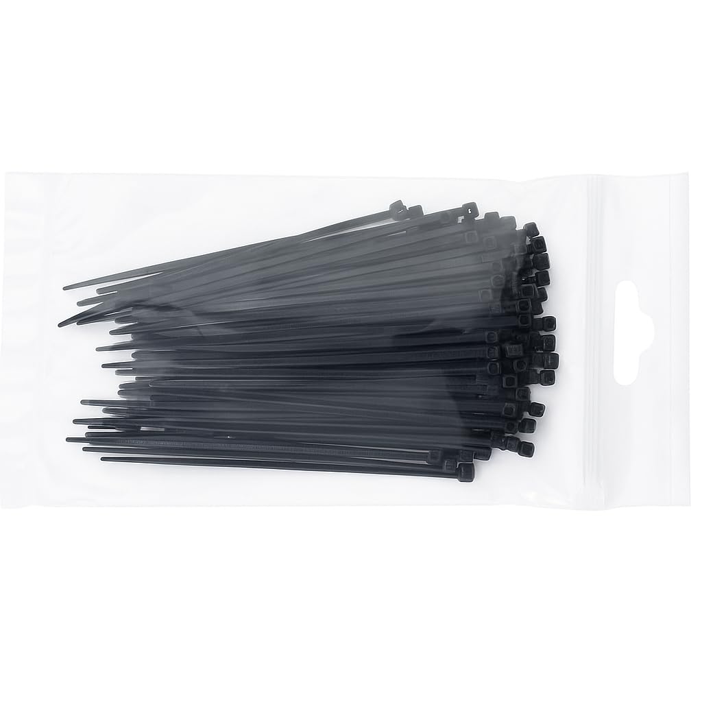 Kabelbinder 100 Mm, 2,5 Mm Breit, 100 Stück Schwarz – Flexibel & Langlebig Für Haus, Garten, Werkstatt