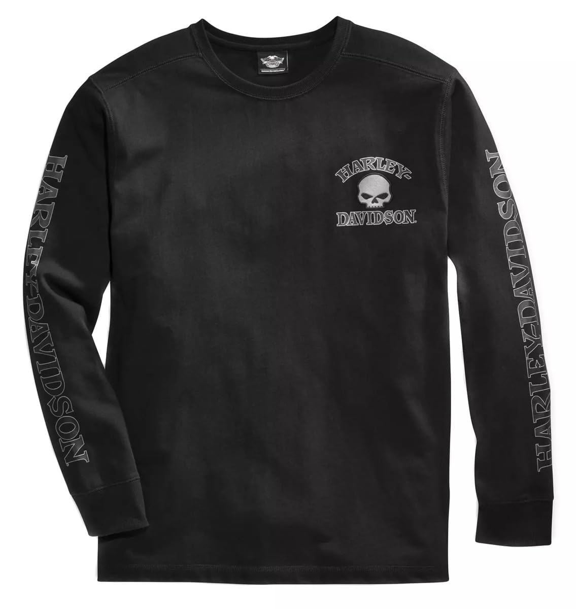 HARLEY-DAVIDSON Camiseta de manga larga para hombre, color negro