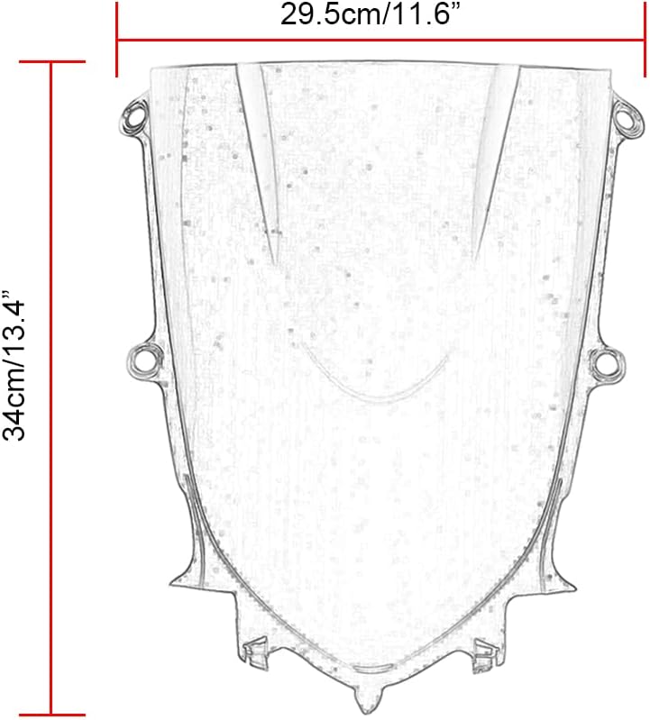 Windscreen Fit for Yamaha YZF R6 2017 2018 2019 R6 17 18 19 Motorcycle Windshield Motorcycle Wind Shield