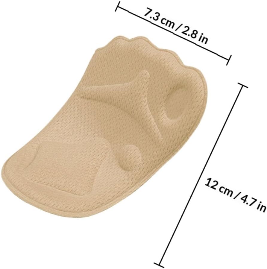 4 Pairs High Heel Cushion Front Palm Pads Half Sole Mat Soft 4d Sponge Anti Insoles for Women’s Shoes, Black and Nude, Comfortable Ball-of-Foot Inserts for Daily Wear