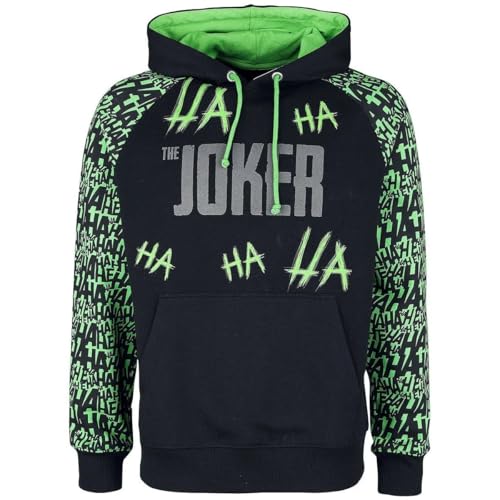 The Joker - Sudadera Ha Contraste para Adultos Unisex (S) (Negro, Verde)