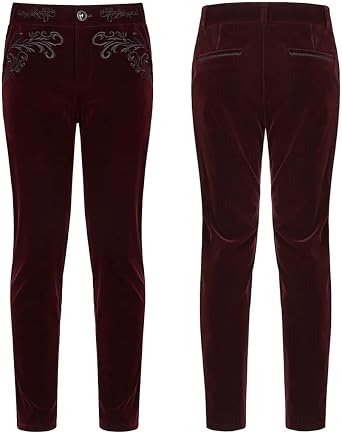 Mens Alternative Red Velvet Dress Pant