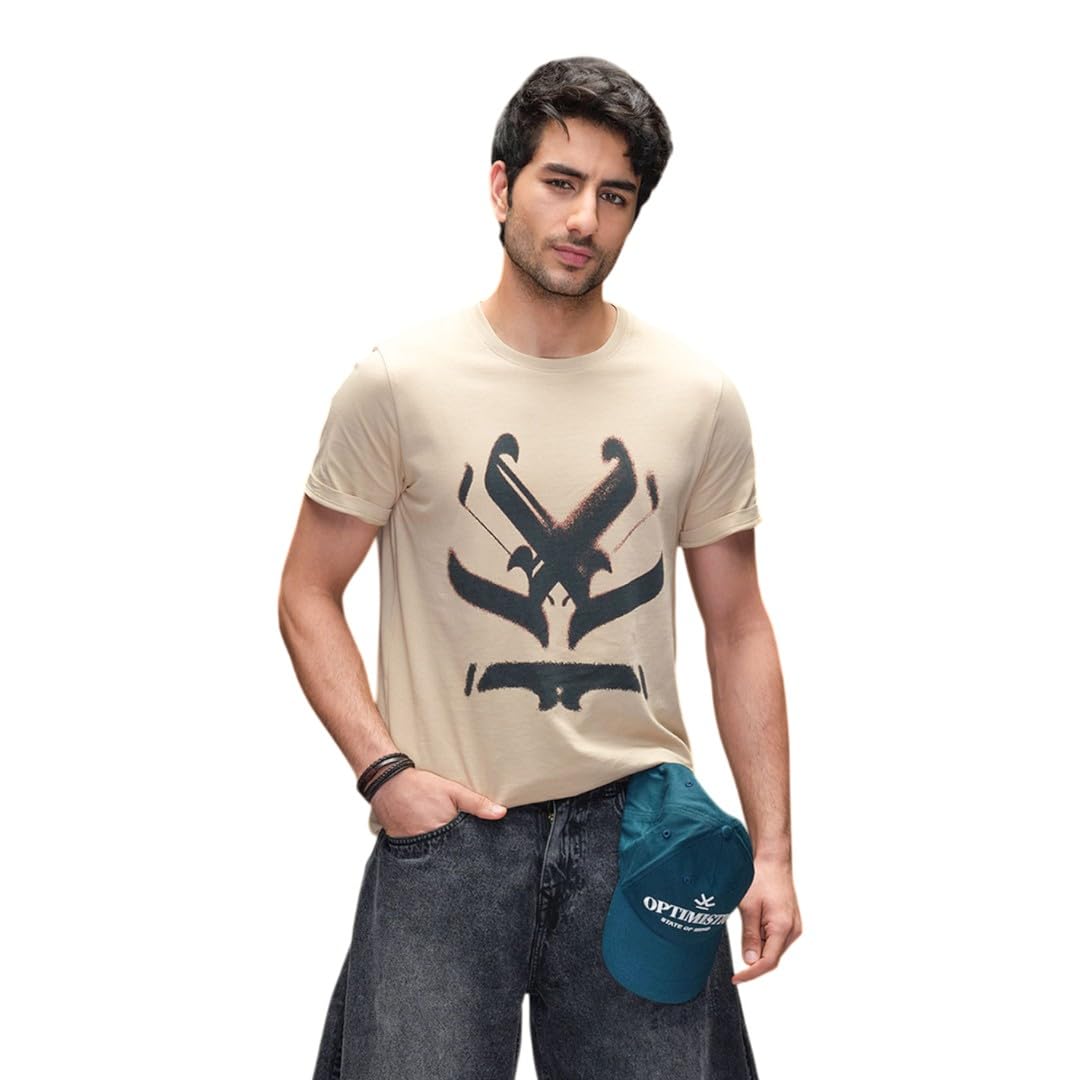 WROGN Men's 180 GSM Pure Cotton T-Shirt | Ancient Script Print | Slim Fit - Review, Price and Buying Guide
