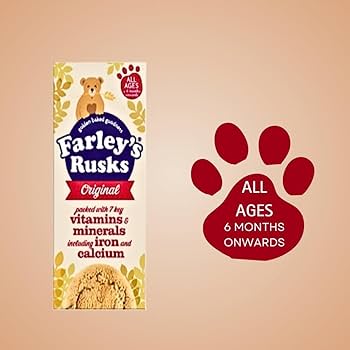 Farley's Rusks Original 9 Ages 6 Months Onwards 150g - Pack Of 3 | UK