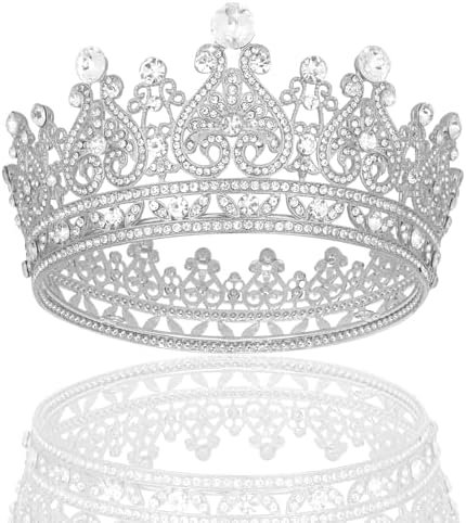 Small Silver Crown For Girls - Rhinestone Cake Topper, Wedding Bouquet Accessory, Birthday Hair Crown - View #7